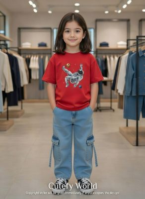 ✨Little Explorer Six Pocket Cargo Baggy Pants +T-shirts Set🔥_img_1