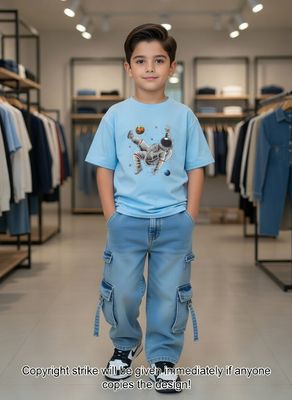 ✨Little Explorer Six Pocket Cargo Baggy Pants +T-shirts Set🔥_img_1