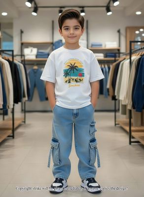 ✨Little Explorer Six Pocket Cargo Baggy Pants +T-shirts Set🔥_img_0