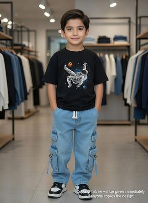 ✨Little Explorer Six Pocket Cargo Baggy Pants +T-shirts Set🔥_img_1