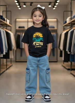 ✨Little Explorer Six Pocket Cargo Baggy Pants +T-shirts Set🔥_img_1