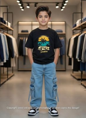 ✨Little Explorer Six Pocket Cargo Baggy Pants +T-shirts Set🔥_img_0