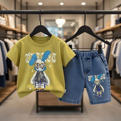 ✨Classic Comfort: Premium T-Shirt & Jeans pant Soft-StretchSet 👕✨_img_0