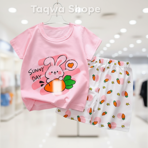 🌈 Pure Cotton Fabrics Material Stylish T-Shirts set✨