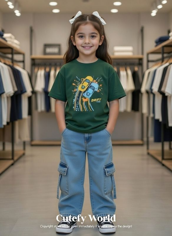 ✨Little Explorer Six Pocket Cargo Baggy Pants +T-shirts Set🔥