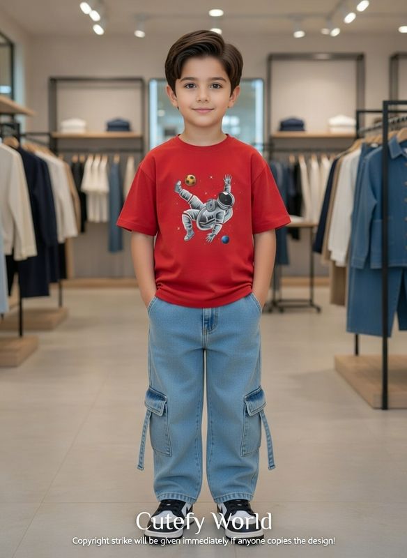 ✨Little Explorer Six Pocket Cargo Baggy Pants +T-shirts Set🔥