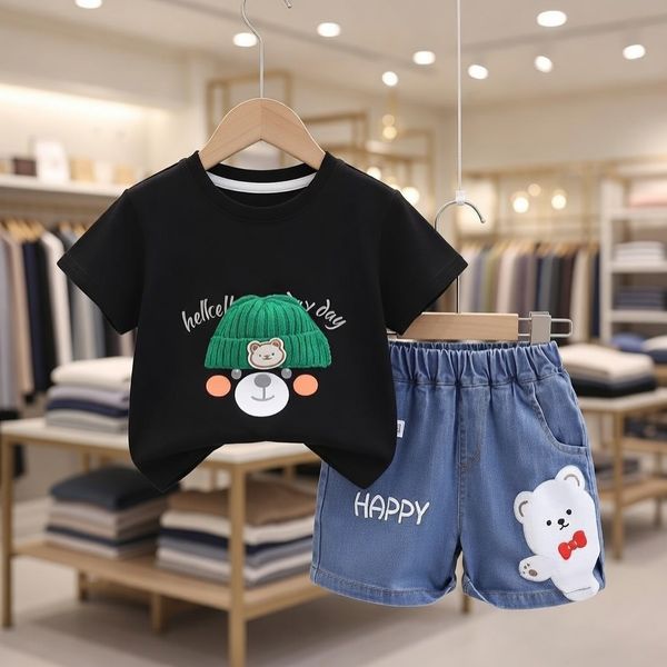 ✨Classic Comfort: Premium T-Shirt & Jeans pant Soft-StretchSet 👕✨