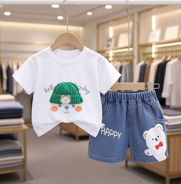 ✨Classic Comfort: Premium T-Shirt & Jeans pant Soft-StretchSet 👕✨