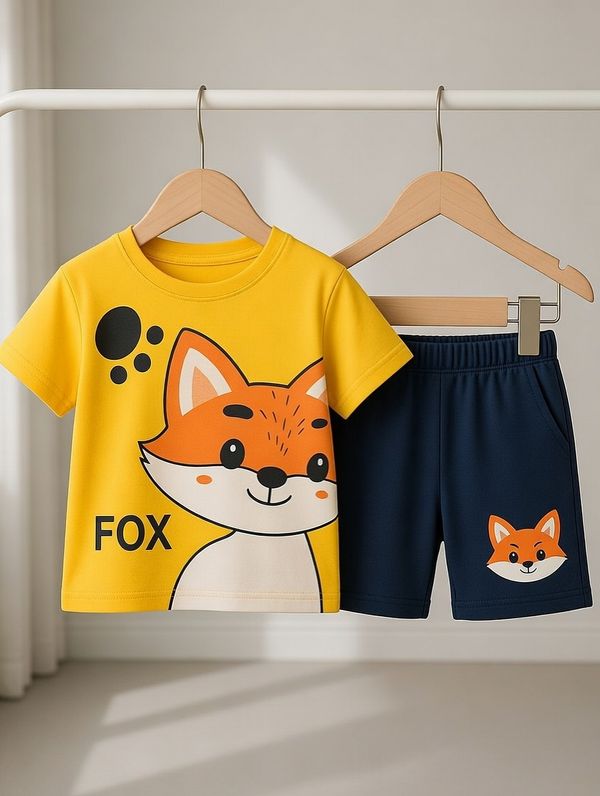 ✨ Pure Cotton Baby Fabrics Material Stylish T-Shirts set💫