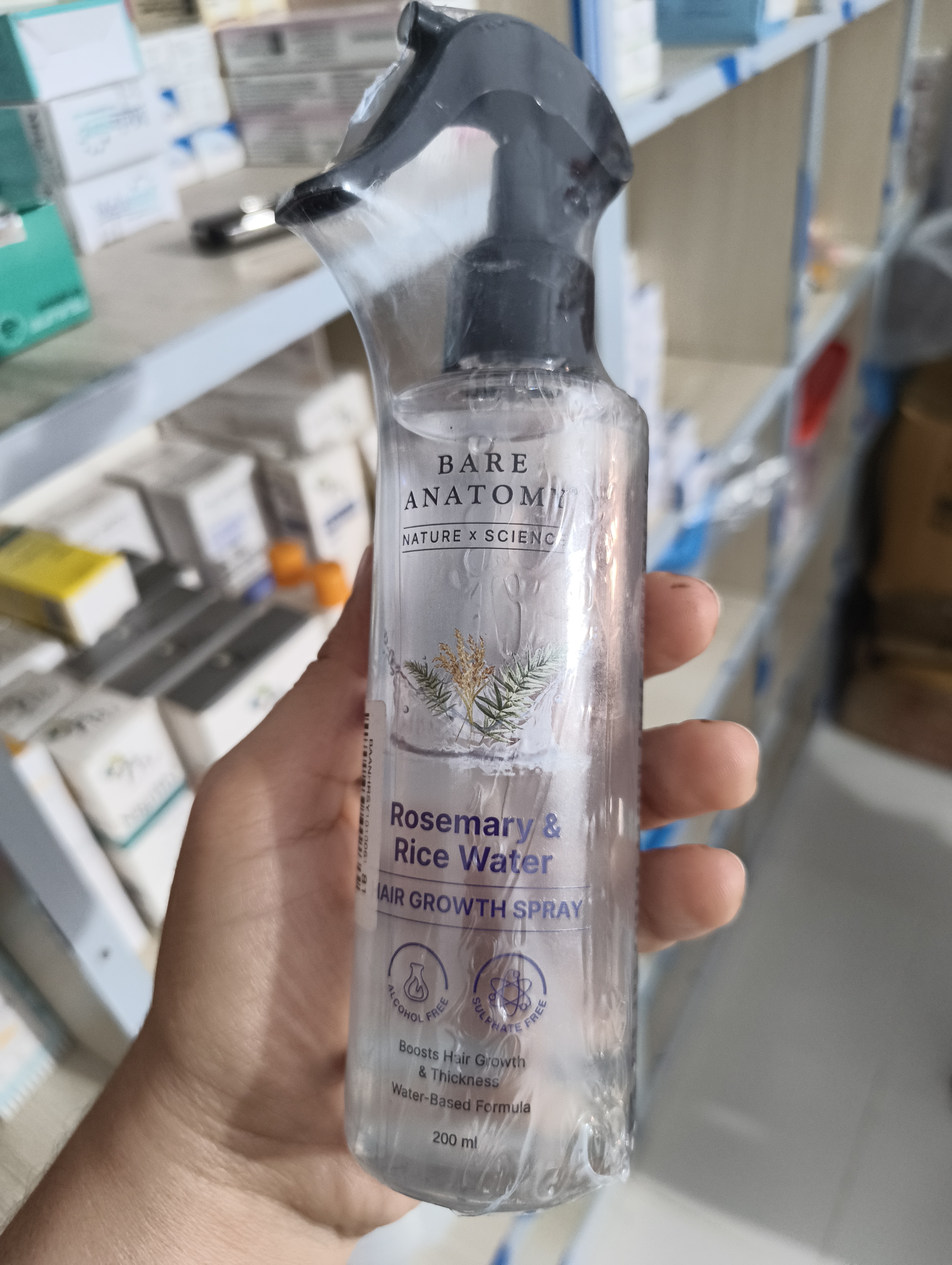 Bare Anatomy Rosemary & Rice Water Hair Growth Spray - 200ml_img_1