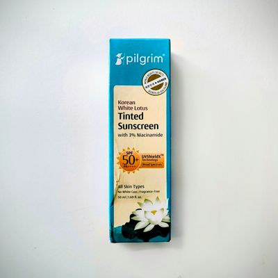 Pilgrim Korean White Lotus Tinted Sunscreen With 3% Niacinamide - 50ml_img_0