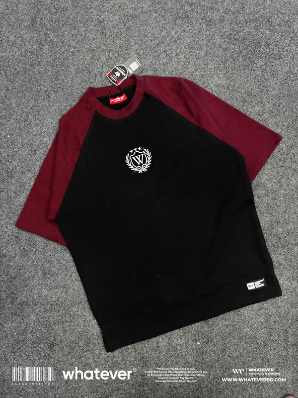 Raglan Black Maroon