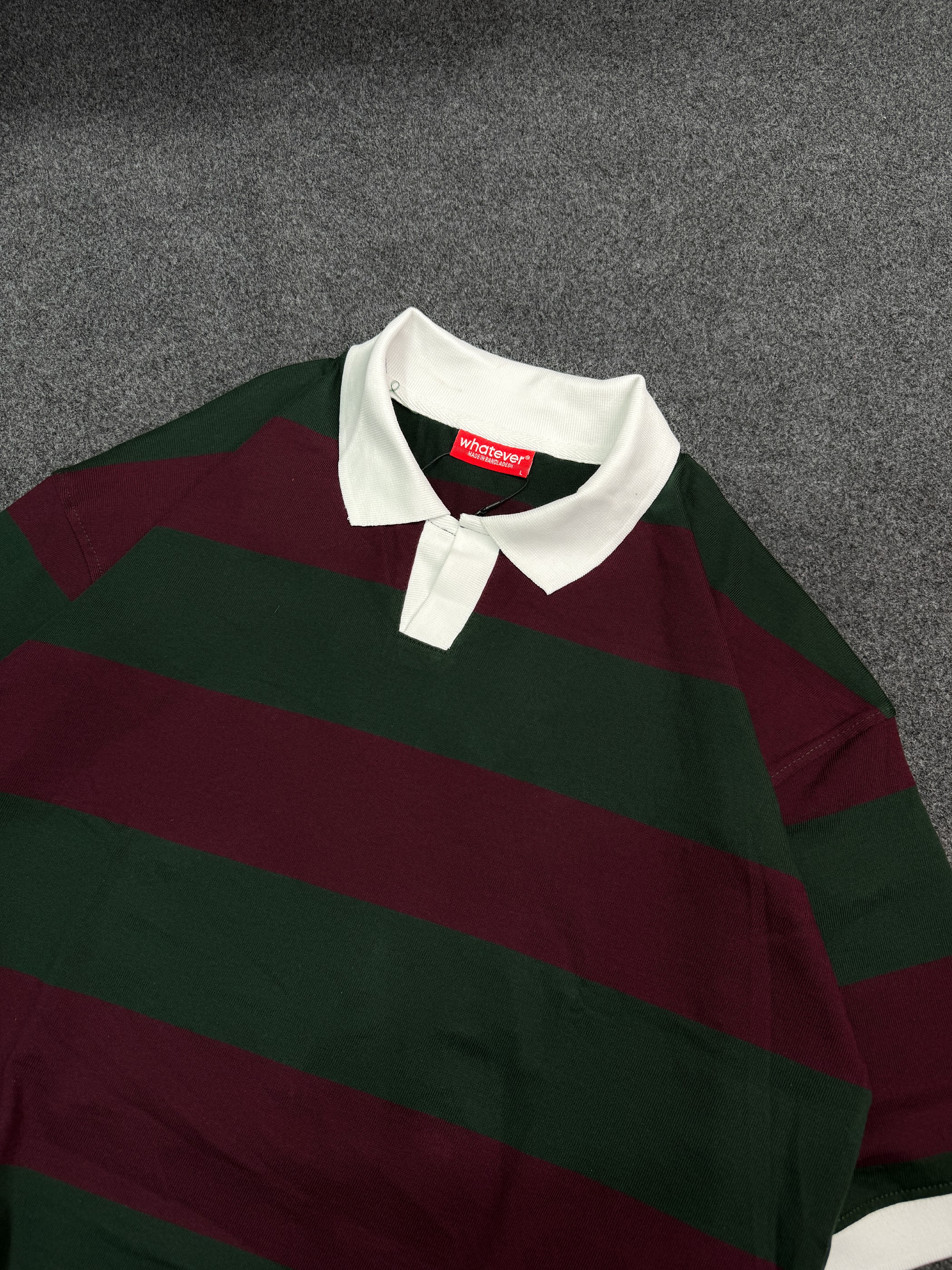 Stripe POLO ( Marron Green)_img_1