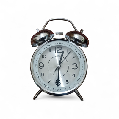 Classic Double Bell Metal Alarm Clock – Stylish Desk & Bedside Clock_img_1