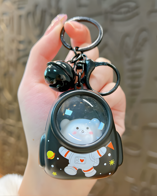 Astronaut cat book bag glowing night light keychain_img_0