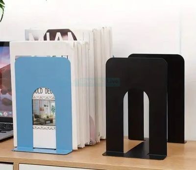 Library Office L-Shaped Bookend Metal Bookend Desktop File Organization and Storage Government Purchase Economical Bookend_img_2