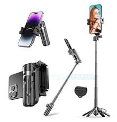 P15 Mini Flexible Selfie Stick Tripod with Wireless Remote | 2-in-1 Extendable Phone Stand | Price in BD_img_1