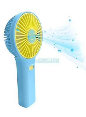 Mini Portable Rechargeable Fan HK59 – Handheld USB Fan with Mobile Holder, 400mAh Battery | Price in BD_img_1