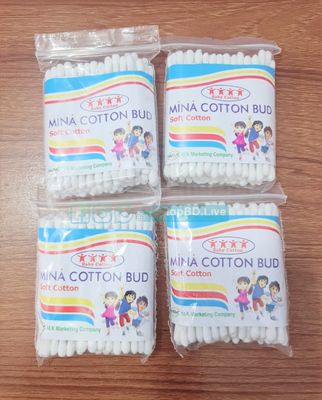 Mini Cotton Bud Pure Soft Cotton Swabs – 4 Packets for Babies & Adults | Price in BD_img_0