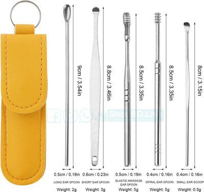 6pcs Set Stainless Steel Ear Cleaner Set – Spring Ear Wax Remover Spoon Kit | Safe & Reusable | Price in BD_img_2