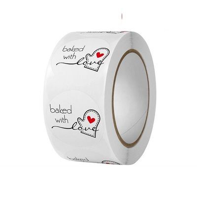 Thank You Stickers 500pcs Roll Round White Decorative Gift Tag Coated Paper for Ordering Store Sealing_img_1