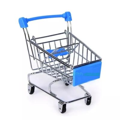 Creative Mini Shopping Cart Trolley Metal Toy – Supermarket Simulation Storage Cart for Kids & Desktop | Price in BD_img_0