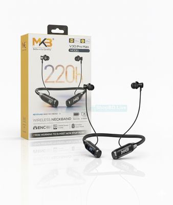 MKB V30 Pro Max Wireless Neckband Bluetooth 5.4 ENC 220H Battery | Price in BD_img_0