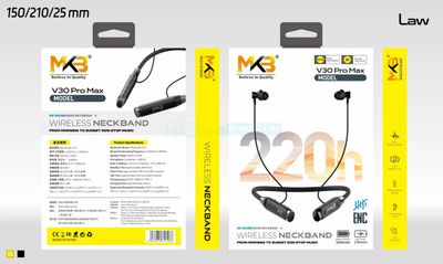 MKB V30 Pro Max Wireless Neckband Bluetooth 5.4 ENC 220H Battery | Price in BD_img_2