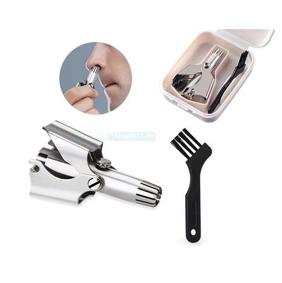 Mini Portable Nose Hair Removal Tool Waterproof Stainless Steel Man Manual Nose Hair Trimmer for Nose Ear Moustache and Whiskers Hair_img_0