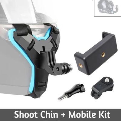 Motorcycle Helmet Chin Mobile Mount Phone Holder Moto Dji Gopro Mountain Dog Action Camera Stand - Versatile Camera for Riders_img_0
