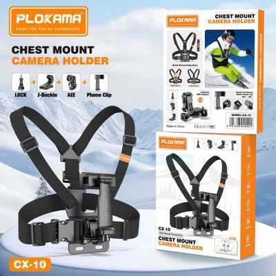 PLOKAMA CX10 Chest Strap Phone Mount – 360° Adjustable Vlogging Harness for Smartphone & Action Camera | Price in BD_img_2
