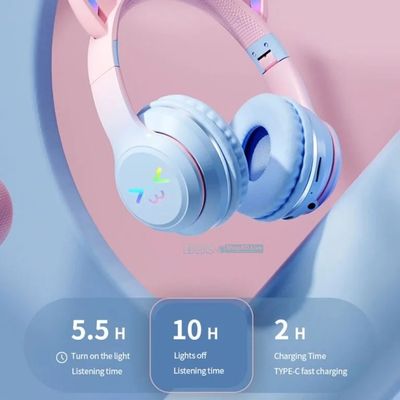 PM-35 Cat RGB Bluetooth Headphone | Wireless Gaming Headset with Cat Ears | Price in BD_img_4