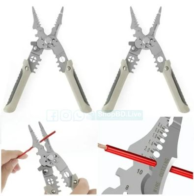 Multifunctional Wire Stripper Crimper Cable Cutter Pliers – Electric Wire Cutting, Stripping & Crimping Tool Scissors_img_1