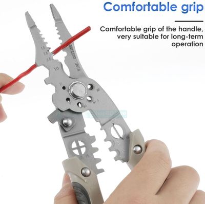 Multifunctional Wire Stripper Crimper Cable Cutter Pliers – Electric Wire Cutting, Stripping & Crimping Tool Scissors_img_2