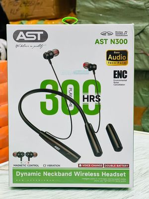 AST N300 Neckband Wireless Headset – Dual Battery & Magnetic Control | Price in BD_img_1