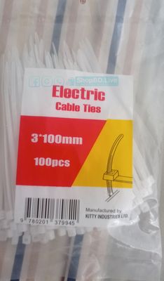 100 Pcs Pack Heavy Duty Cable Ties 4 Inch (3×100mm) – UV Resistant Nylon Self-Locking Zip Tie | Price in BD_img_1