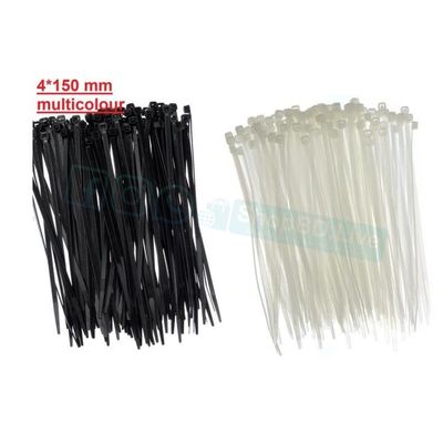 100 PCS 6 Inch Cable Ties (4×150mm) multi purpose Heavy Duty UV Resistant Nylon Zip Wraps | Price in BD_img_1
