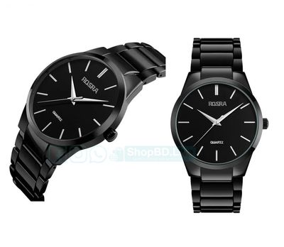 Stylish ROSRA Stainless Steel Black Colour Fashionable Man Watch_img_0