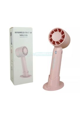 Portable Mini Handheld Fan T10 – USB Rechargeable, 2200mAh Battery, 3 Speed, Mobile Stand | Large Airflow | Price in BD_img_3