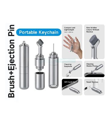 Mobile Phone SIM Card Ejector Tool Earphone Cleaning Pen High End Portable Keychain for Bluetooth Earphones and Earpiece Compartments_img_0