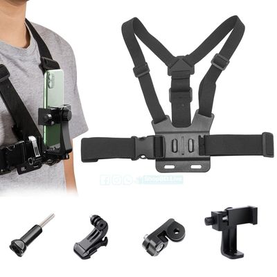 Action Camera Chest Mount with Phone Holder for Smartphone and Action Camera - Effortlessly Capture Your Vlogs and Adventures, Chest Mount With Mobile Mount Holder_img_2