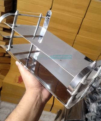 2-Layer Wall Mount SS Wifi Router Stand(100% Pure Stainless Steel) Shelf for TV Box & Remotes_img_1