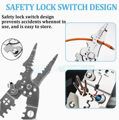 Multifunctional Wire Stripper Crimper Cable Cutter Pliers – Electric Wire Cutting, Stripping & Crimping Tool Scissors_img_4
