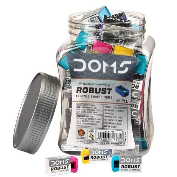 25 Pcs (1 Jar Box) Doms Robust Pencil Cutter Sharpener