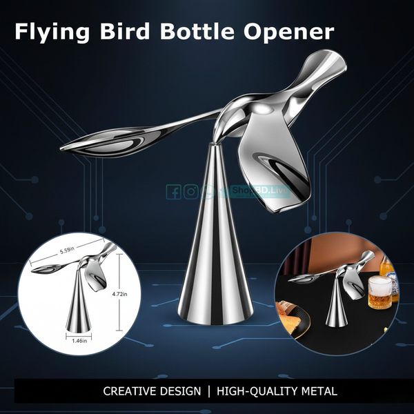 gravity-defying Creative Flying Bird Balance Bottle Opener – Zinc Alloy Tumbler Bird with Base | Bottle Opener | Price in BD