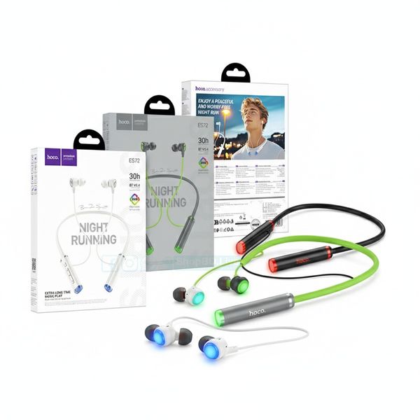 Hoco ES72 Sport Bluetooth Neckband V5.4 RGB Long Battery | Price in BD