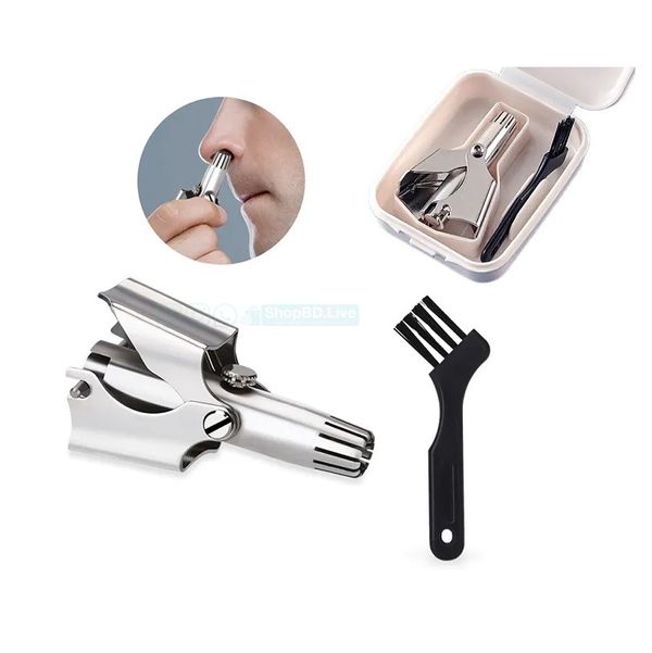 Mini Portable Nose Hair Removal Tool Waterproof Stainless Steel Man Manual Nose Hair Trimmer for Nose Ear Moustache and Whiskers Hair