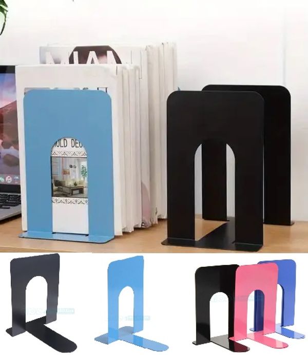 Library Office L-Shaped Bookend Metal Bookend Desktop File Organization and Storage Government Purchase Economical Bookend