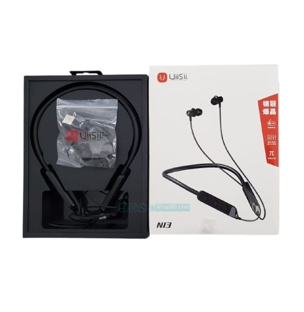 UiiSii N13 Neckband Bluetooth Earphone - 20H Playtime, V5.3, Low Latency | Price in BD