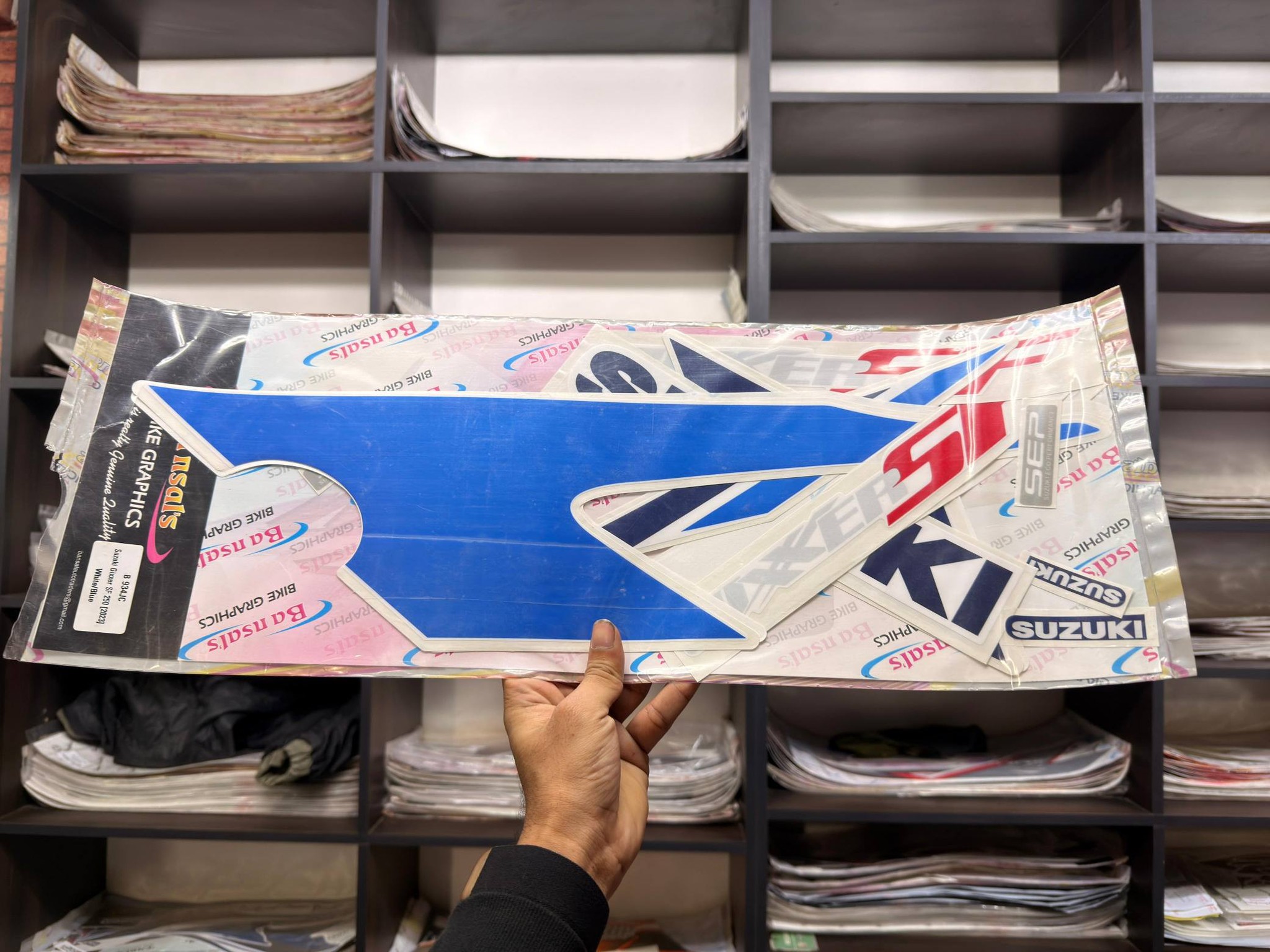 Full Set Sticker for suzuki gixxer sf Blue 2025_img_0